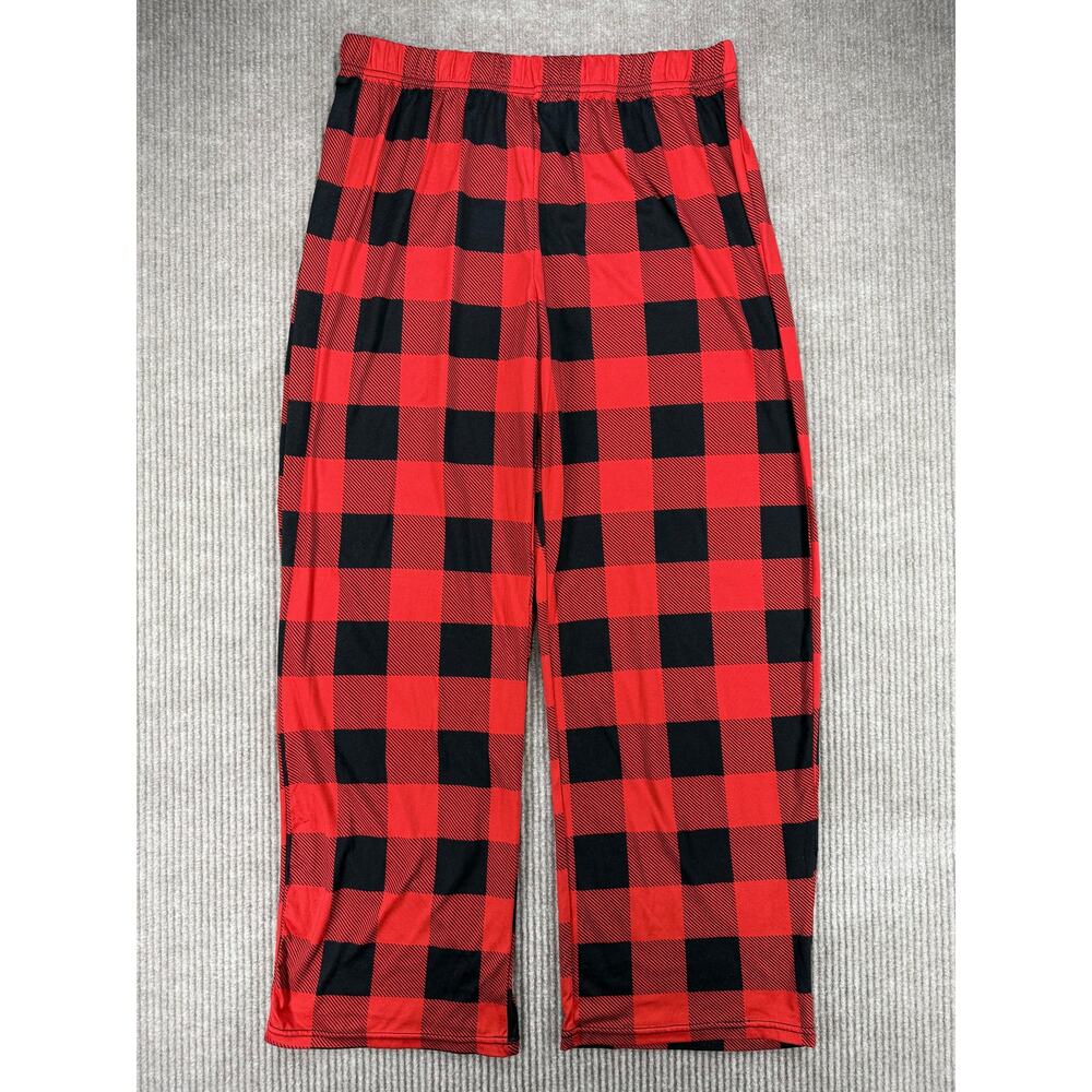 Jammies For Your Families Pajamas Womens L Black Merry Crew Plaid Buffalo Check - Picture 7 of 12